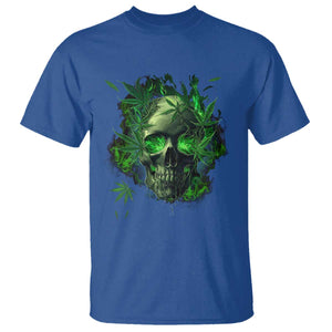 Marijuana Skull T Shirt Smoke Weed Cannabis 420 Pot Leaf TS02 Royal Blue Print Your Wear