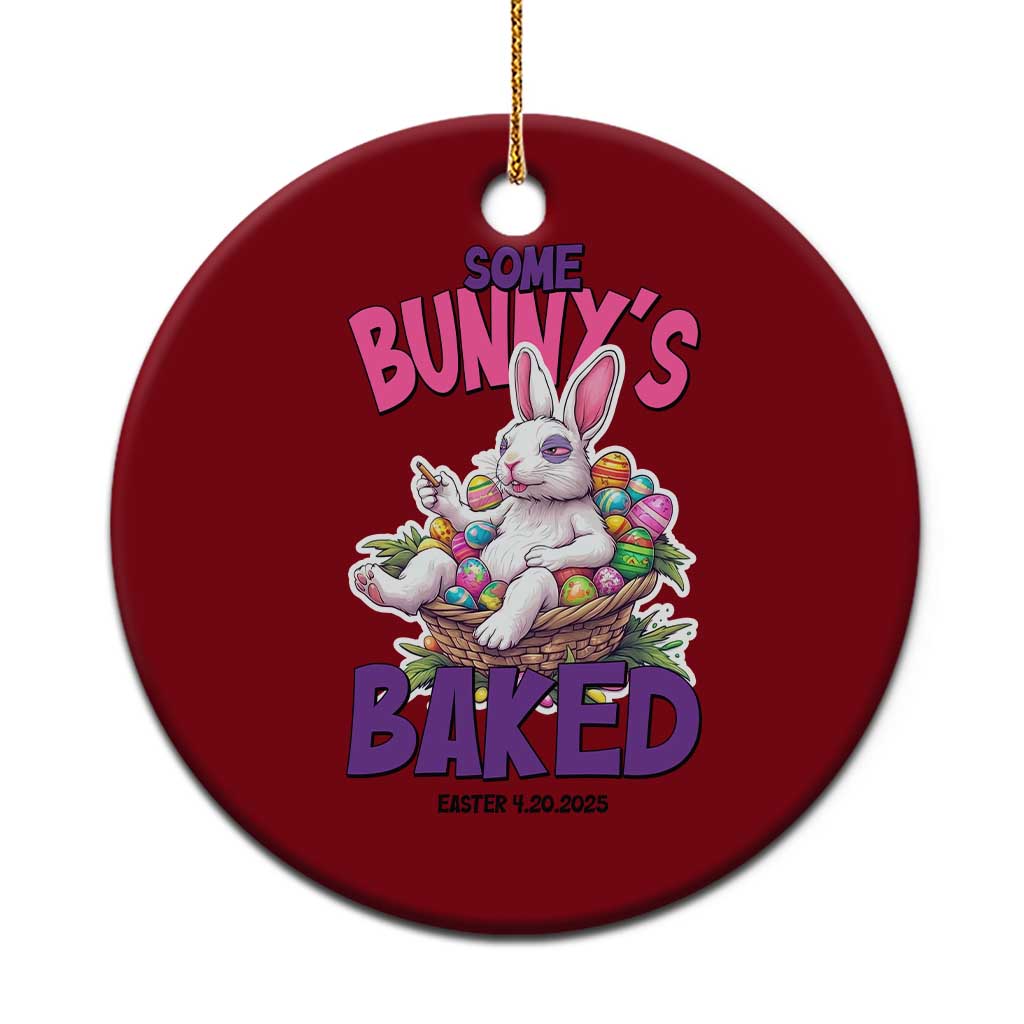 Happy 420 Easter Ceramic Ornament Bunny Funny Weed Smoking Rabbit Cannabis 4/20 Day TS02 1pc Red Print Your Wear