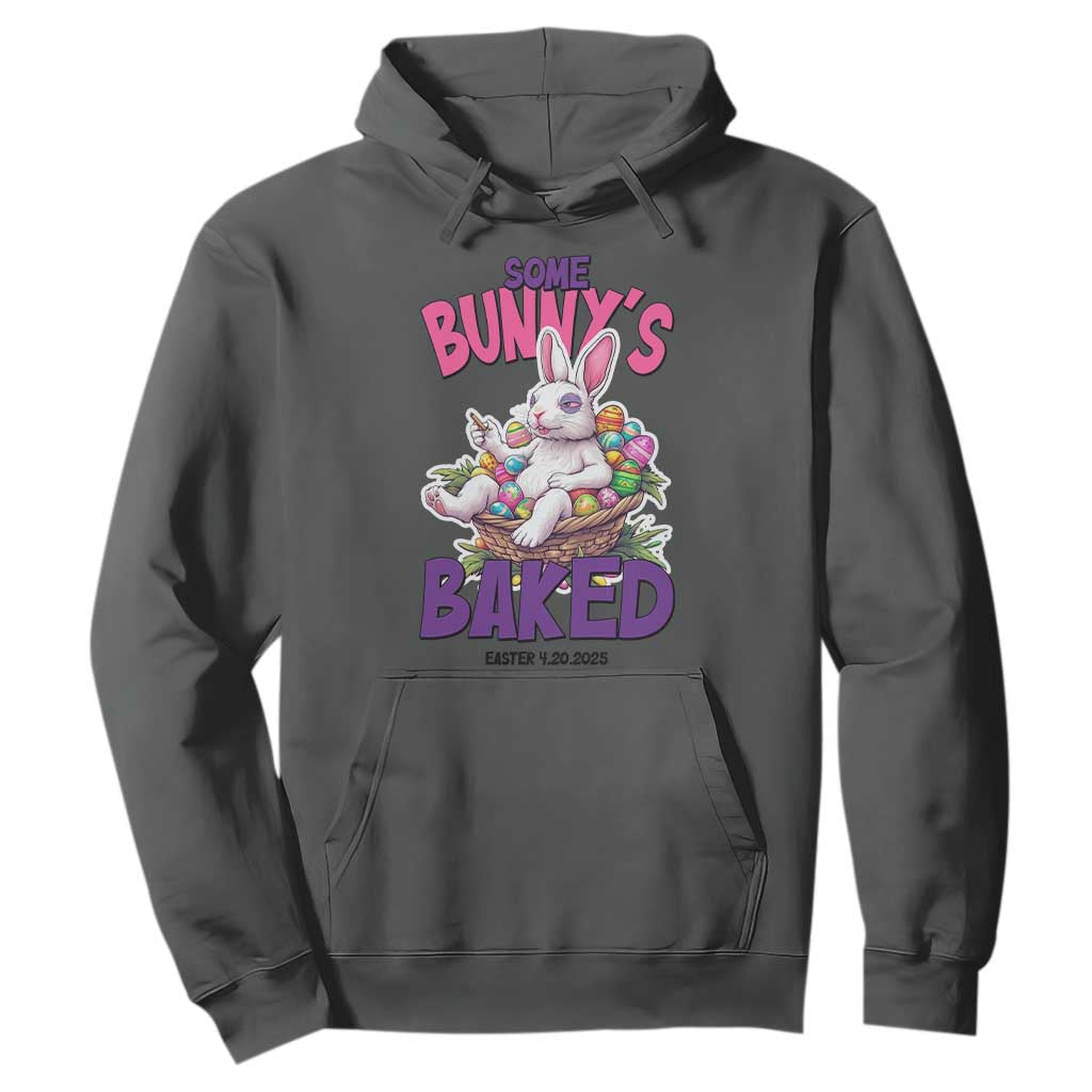 Happy 420 Easter Hoodie Bunny Funny Weed Smoking Rabbit Cannabis 4/20 Day TS02 Dark Heather Print Your Wear