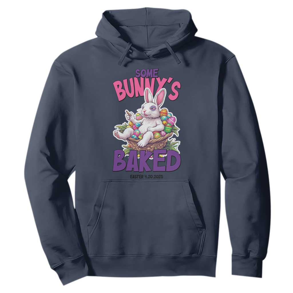 Happy 420 Easter Hoodie Bunny Funny Weed Smoking Rabbit Cannabis 4/20 Day TS02 Navy Print Your Wear