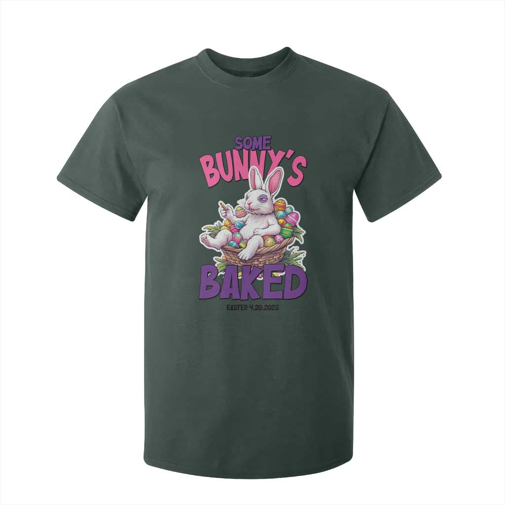 Happy 420 Easter T Shirt For Kid Bunny Funny Weed Smoking Rabbit Cannabis 4/20 Day TS02 Dark Forest Green Print Your Wear
