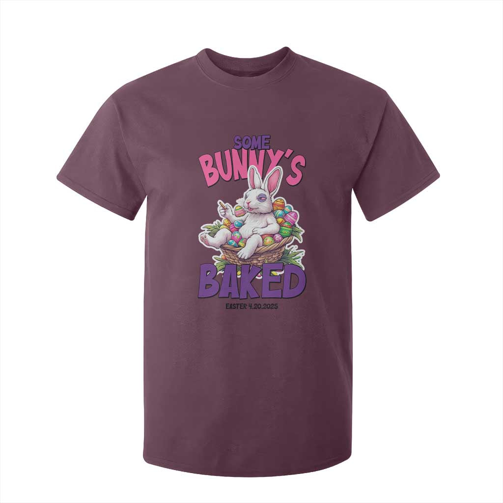 Happy 420 Easter T Shirt For Kid Bunny Funny Weed Smoking Rabbit Cannabis 4/20 Day TS02 Maroon Print Your Wear