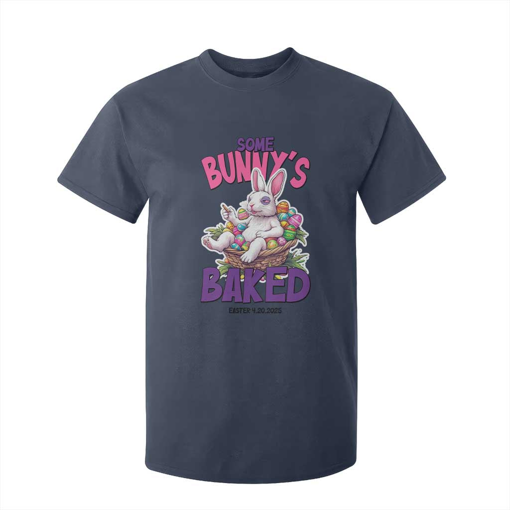 Happy 420 Easter T Shirt For Kid Bunny Funny Weed Smoking Rabbit Cannabis 4/20 Day TS02 Navy Print Your Wear