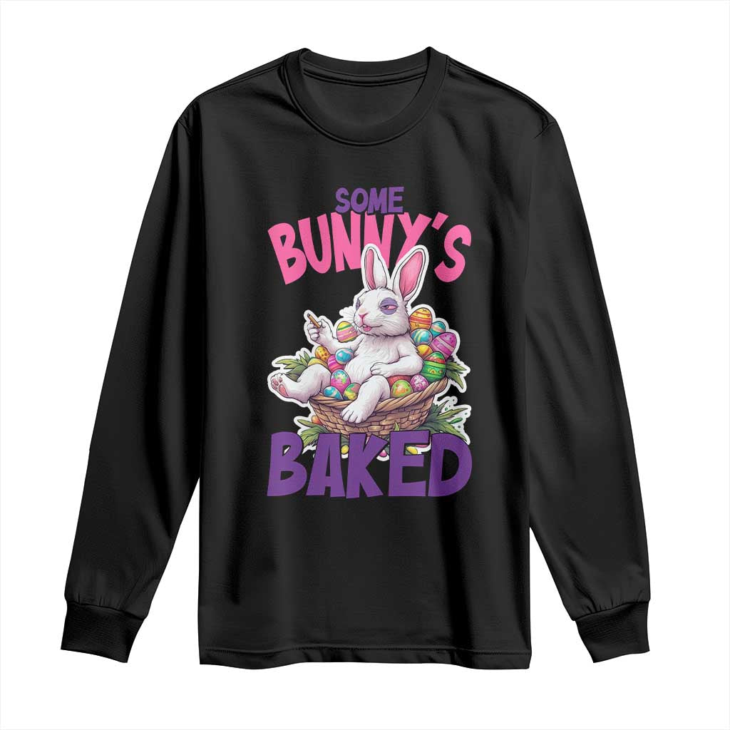 Happy 420 Easter Long Sleeve Shirt Bunny Funny Weed Smoking Rabbit Cannabis 4/20 Day TS02 Black Print Your Wear