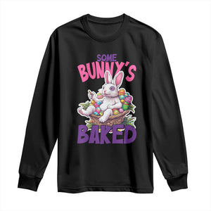 Happy 420 Easter Long Sleeve Shirt Bunny Funny Weed Smoking Rabbit Cannabis 4/20 Day TS02 Black Print Your Wear