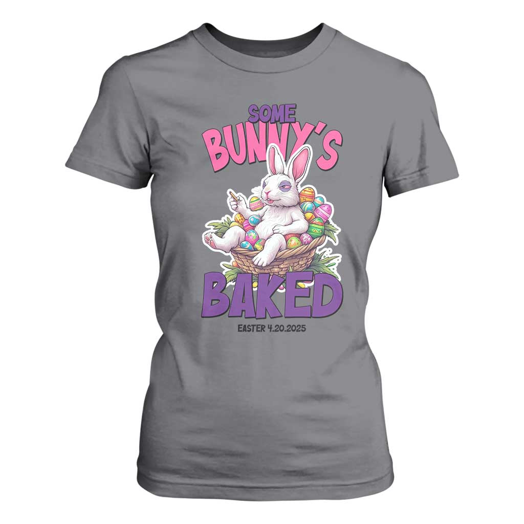 Happy 420 Easter T Shirt For Women Bunny Funny Weed Smoking Rabbit Cannabis 4/20 Day TS02 Charcoal Print Your Wear
