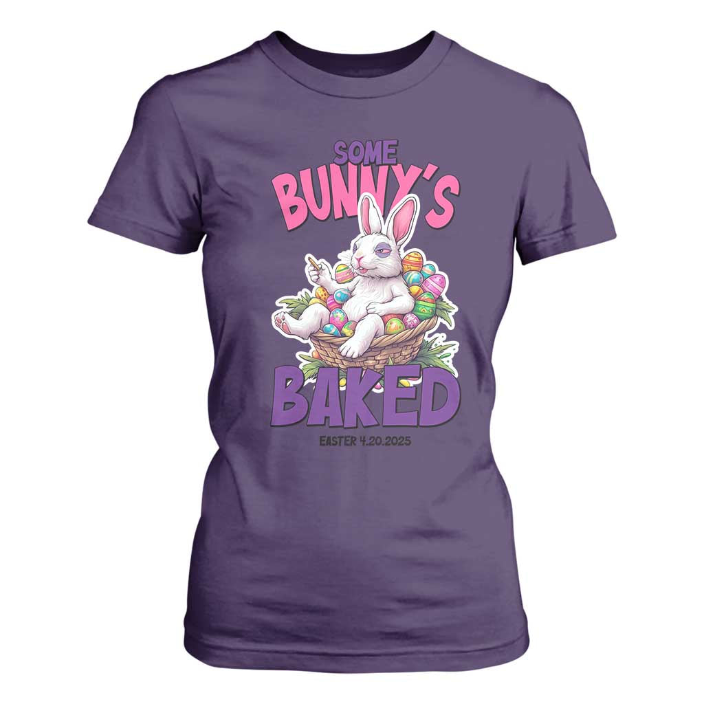 Happy 420 Easter T Shirt For Women Bunny Funny Weed Smoking Rabbit Cannabis 4/20 Day TS02 Purple Print Your Wear