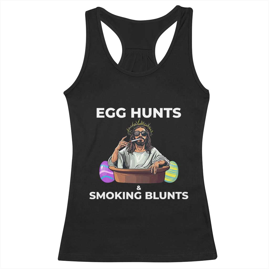 Happy 420 Easter Racerback Tank Top Blunt Stoner TS02 Black Print Your Wear