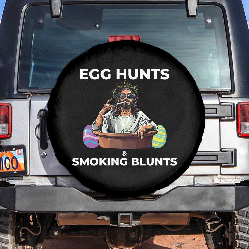 Happy 420 Easter Spare Tire Cover Blunt Stoner TS02 No hole Black Print Your Wear