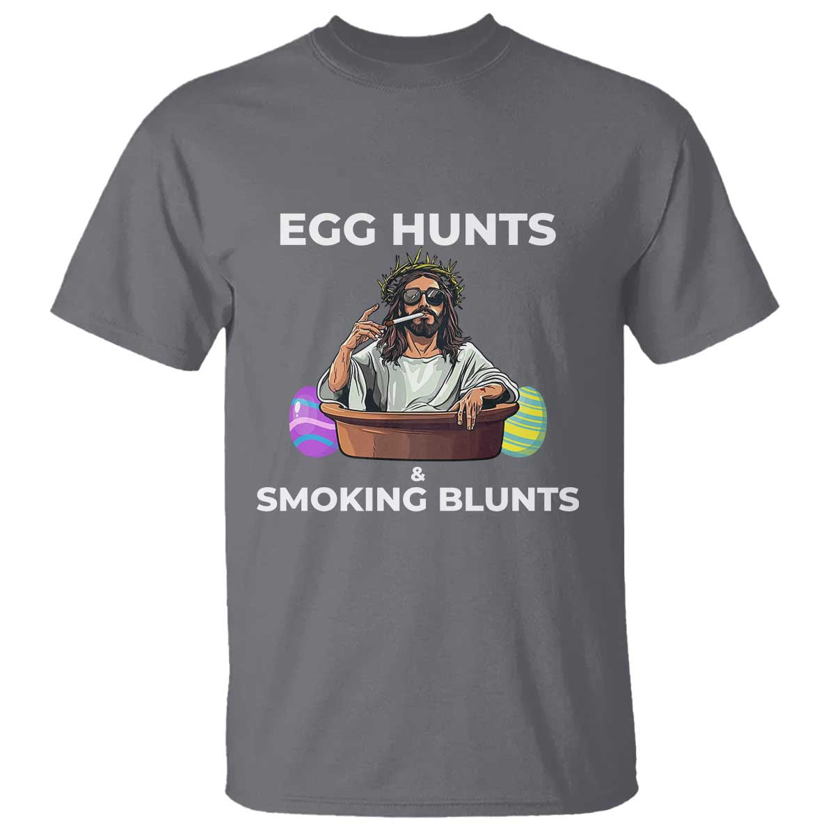 Happy 420 Easter T Shirt Blunt Stoner TS02 Charcoal Print Your Wear