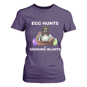 Happy 420 Easter T Shirt For Women Blunt Stoner TS02 Purple Print Your Wear
