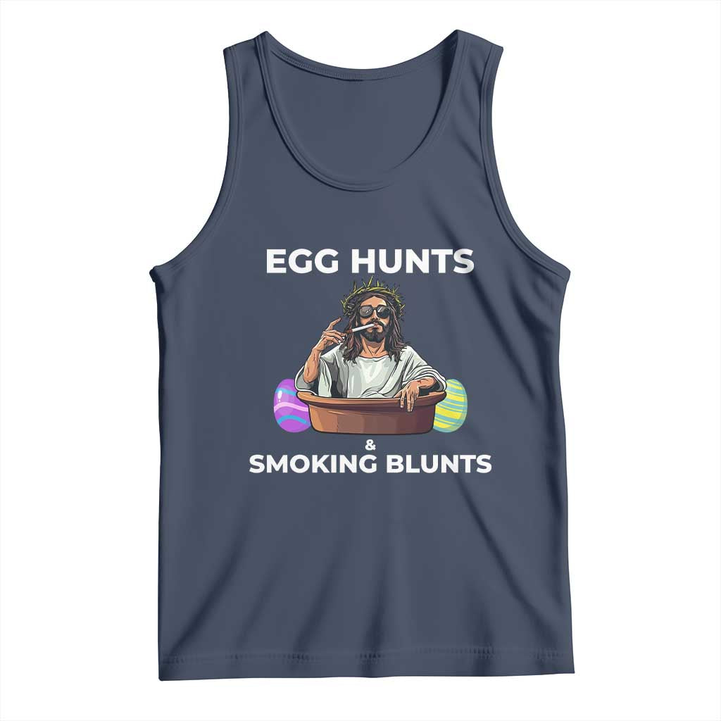 Happy 420 Easter Tank Top Blunt Stoner TS02 Navy Print Your Wear