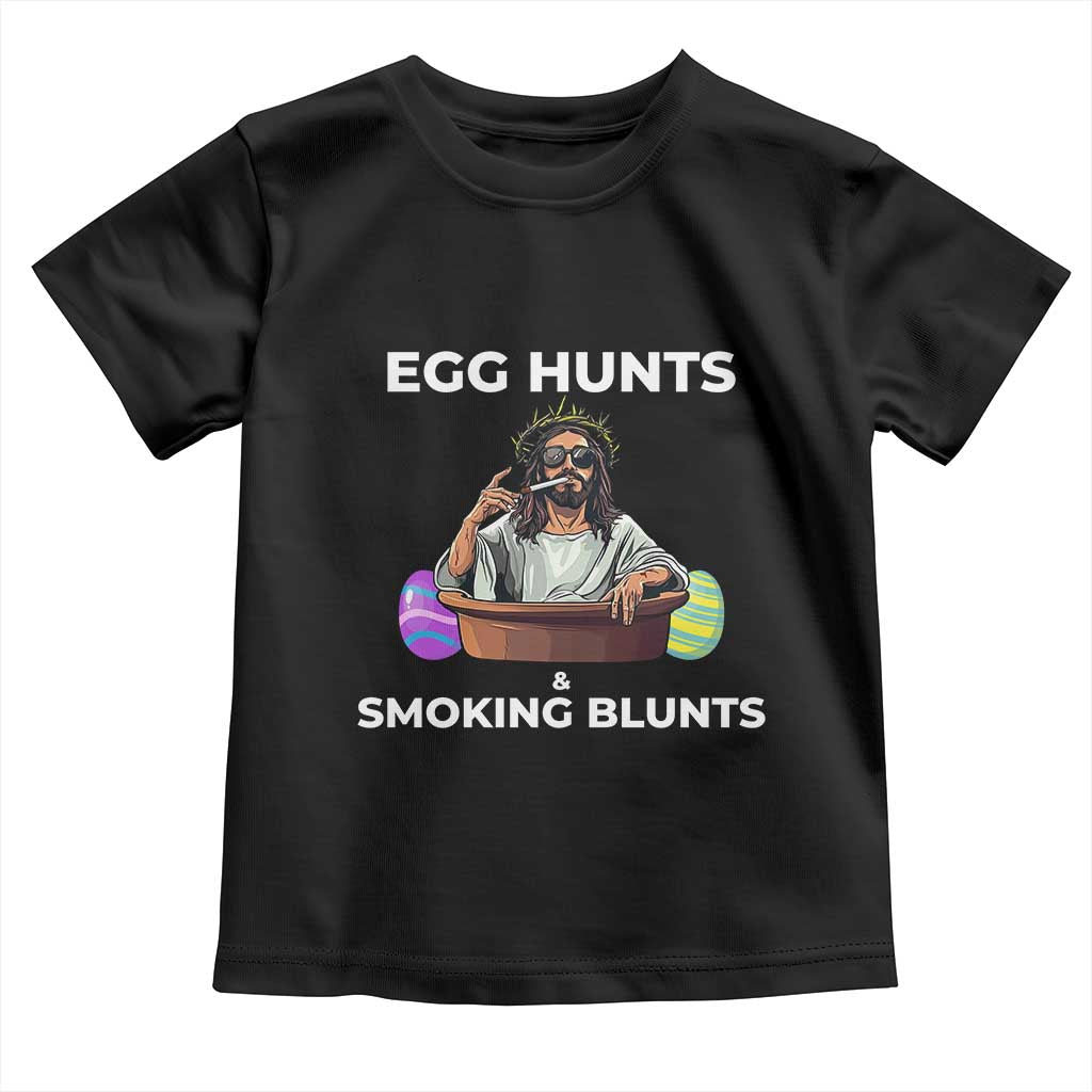 Happy 420 Easter Toddler T Shirt Blunt Stoner TS02 Black Print Your Wear