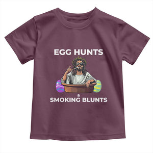 Happy 420 Easter Toddler T Shirt Blunt Stoner TS02 Maroon Print Your Wear