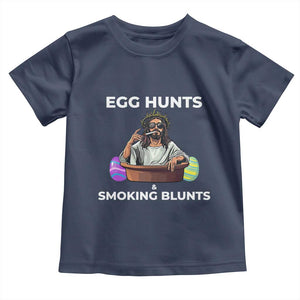 Happy 420 Easter Toddler T Shirt Blunt Stoner TS02 Navy Print Your Wear