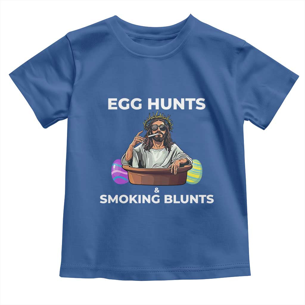 Happy 420 Easter Toddler T Shirt Blunt Stoner TS02 Royal Blue Print Your Wear