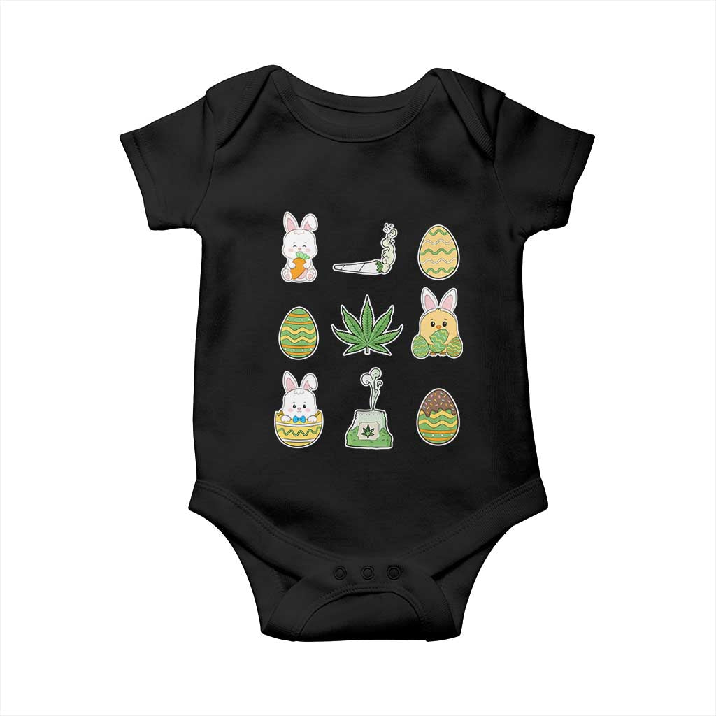 Happy 420 Easter Baby Onesie TS02 Black Print Your Wear