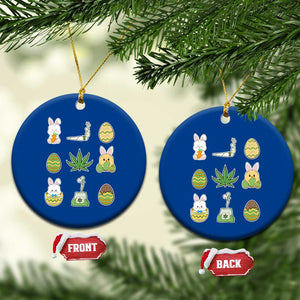Happy 420 Easter Ceramic Ornament TS02 1pc Blue Print Your Wear