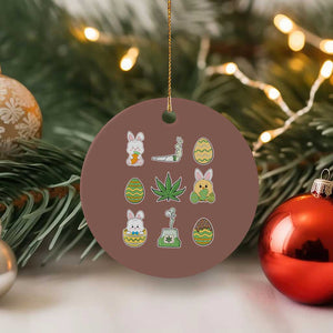 Happy 420 Easter Ceramic Ornament TS02 1pc Mocha Print Your Wear
