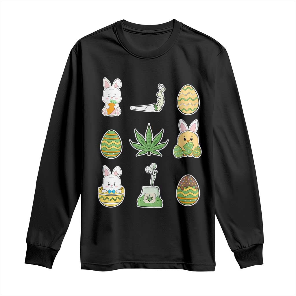 Happy 420 Easter Long Sleeve Shirt TS02 Black Print Your Wear