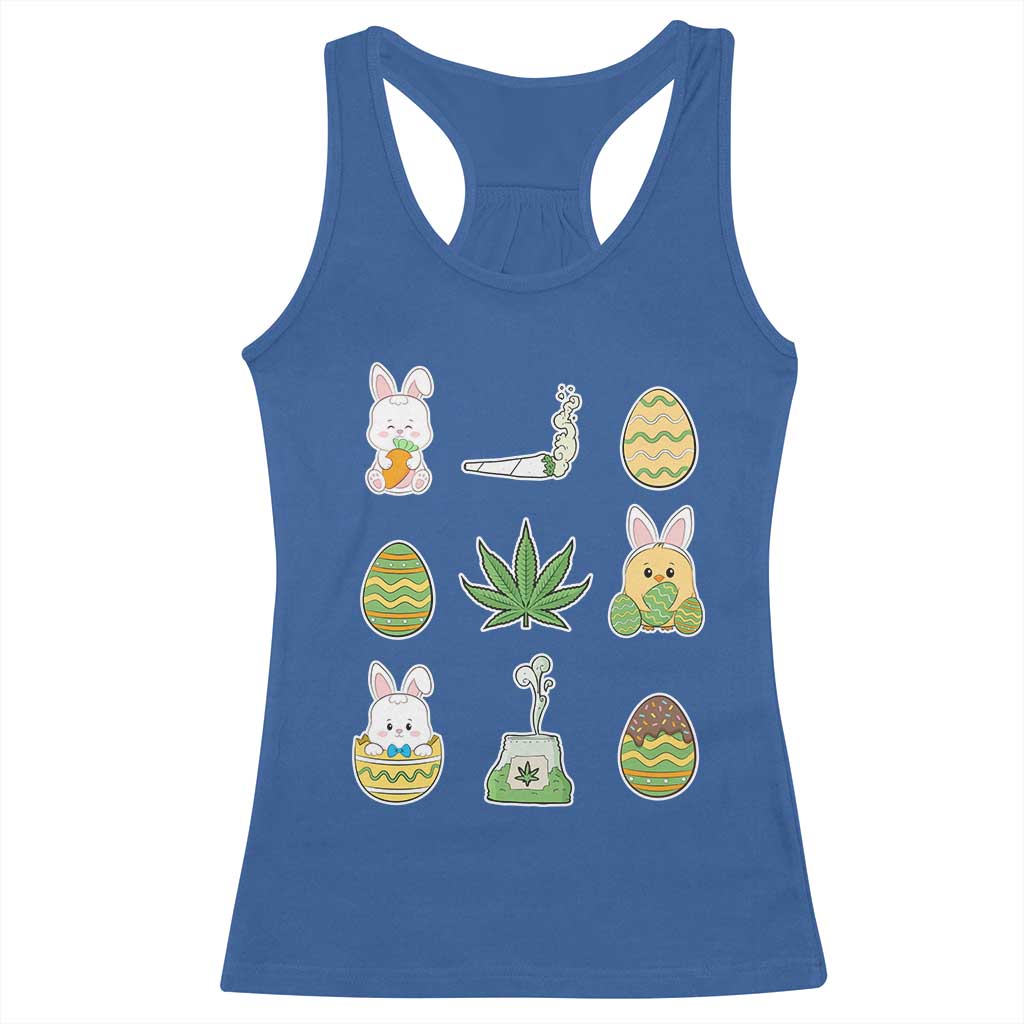 Happy 420 Easter Racerback Tank Top TS02 Royal Blue Print Your Wear