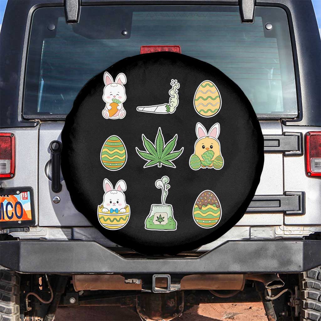 Happy 420 Easter Spare Tire Cover TS02 No hole Black Print Your Wear