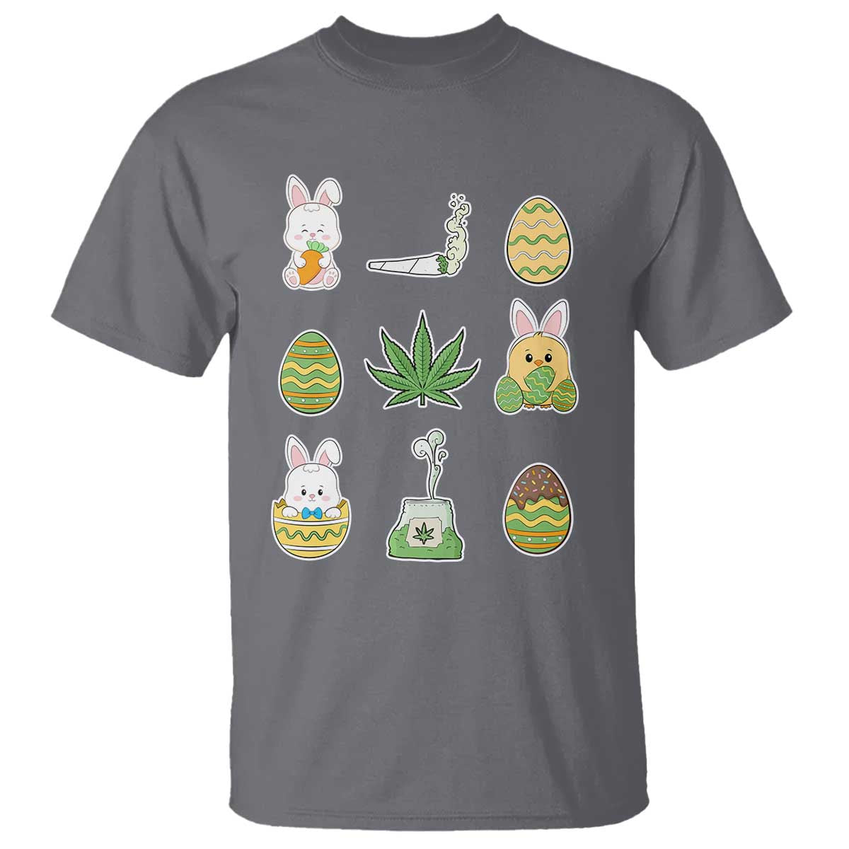 Happy 420 Easter T Shirt TS02 Charcoal Print Your Wear