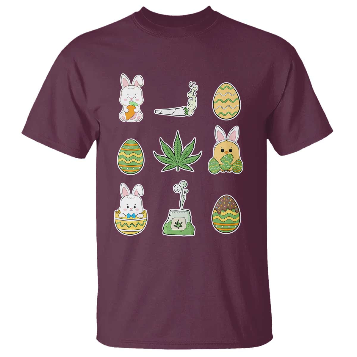 Happy 420 Easter T Shirt TS02 Maroon Print Your Wear