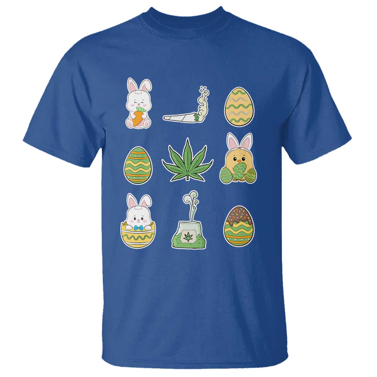Happy 420 Easter T Shirt TS02 Royal Blue Print Your Wear