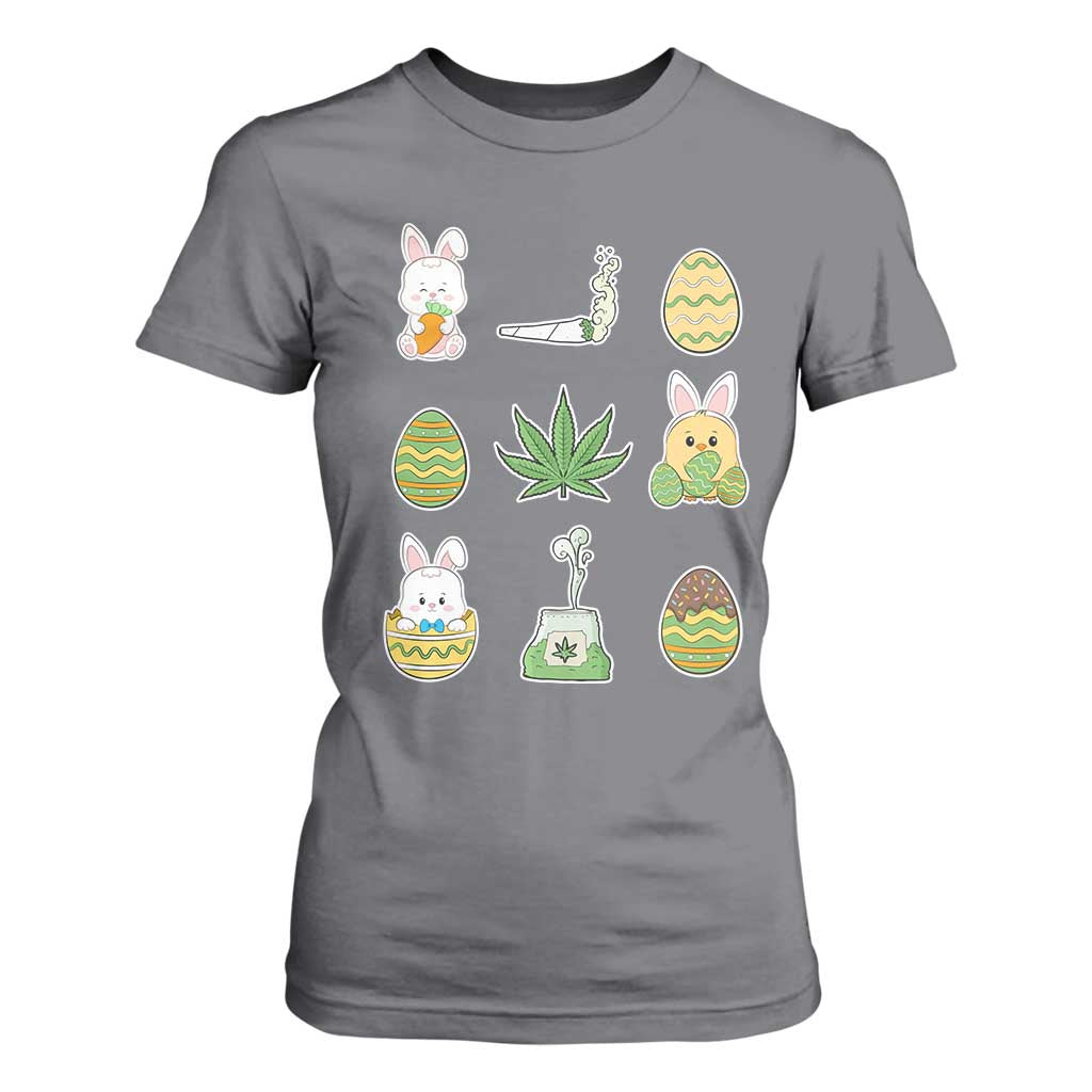 Happy 420 Easter T Shirt For Women TS02 Charcoal Print Your Wear