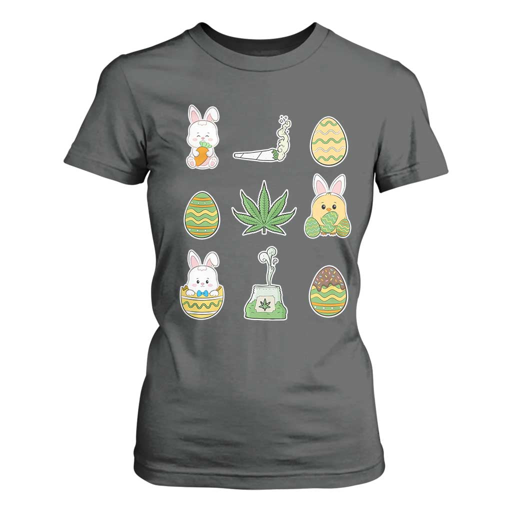 Happy 420 Easter T Shirt For Women TS02 Dark Heather Print Your Wear