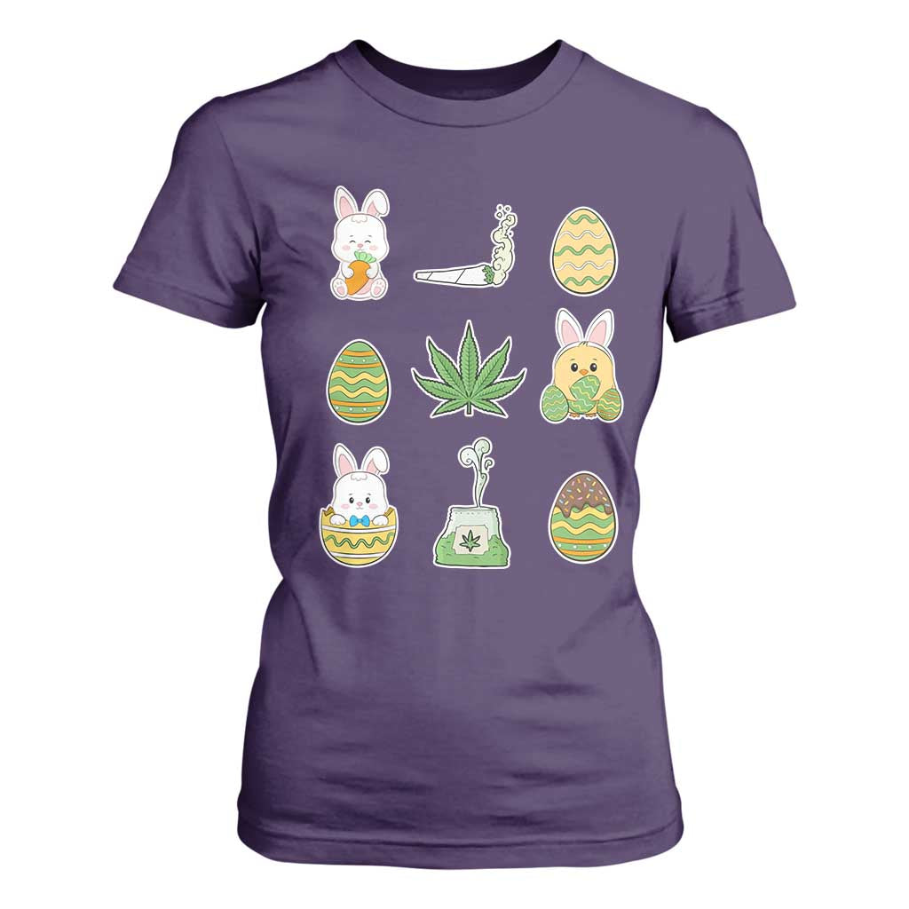 Happy 420 Easter T Shirt For Women TS02 Purple Print Your Wear