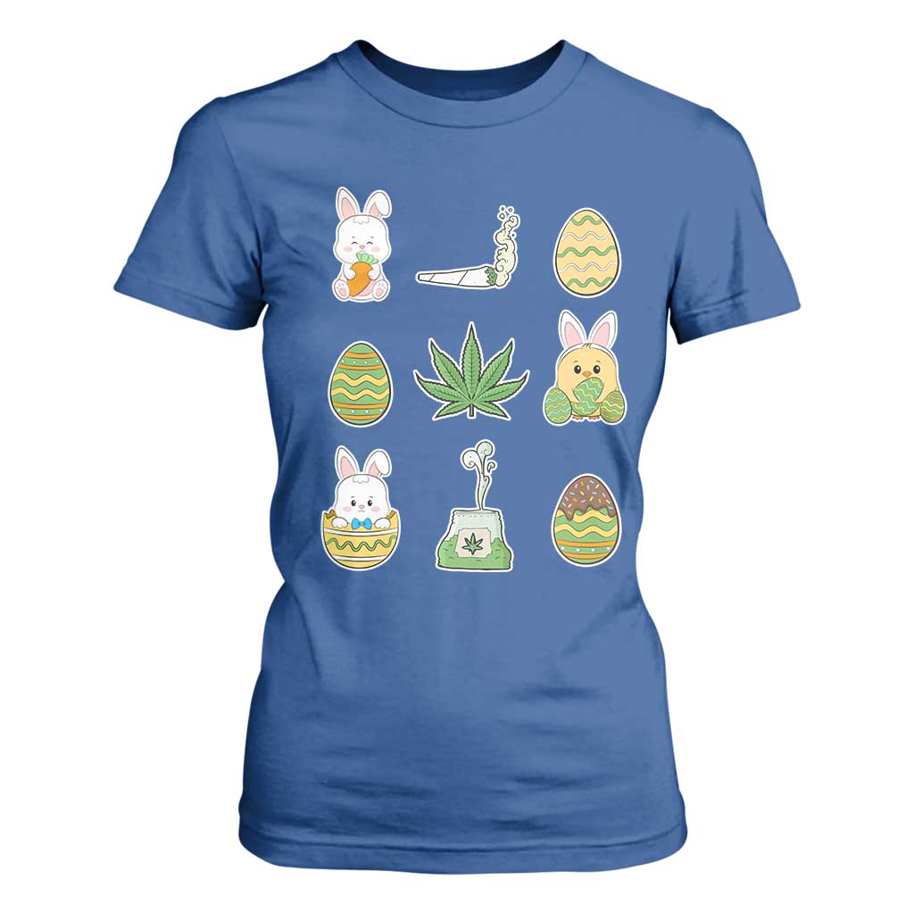 Happy 420 Easter T Shirt For Women TS02 Royal Blue Print Your Wear