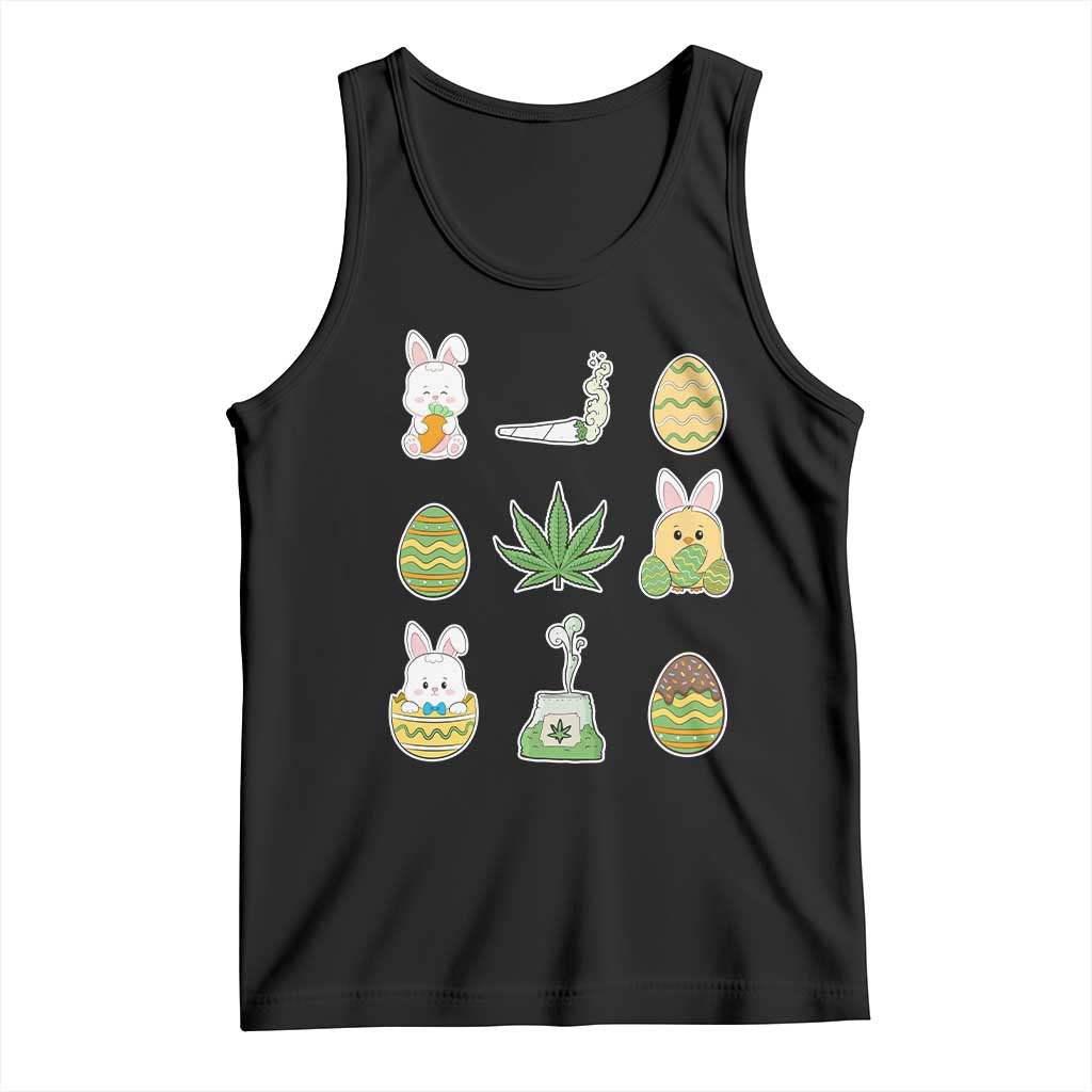 Happy 420 Easter Tank Top TS02 Black Print Your Wear