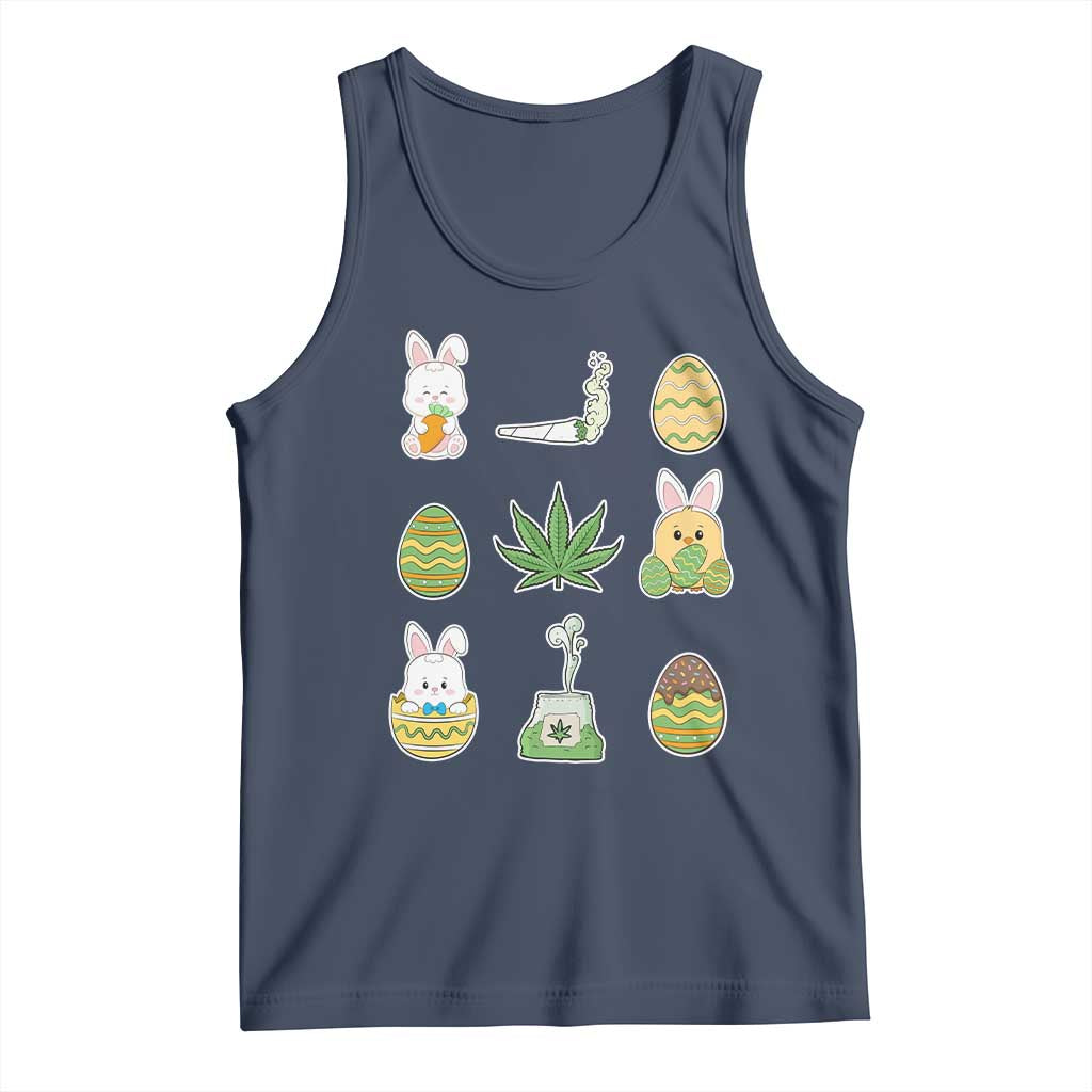 Happy 420 Easter Tank Top TS02 Navy Print Your Wear