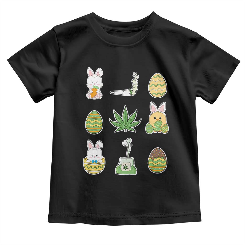 Happy 420 Easter Toddler T Shirt TS02 Black Print Your Wear