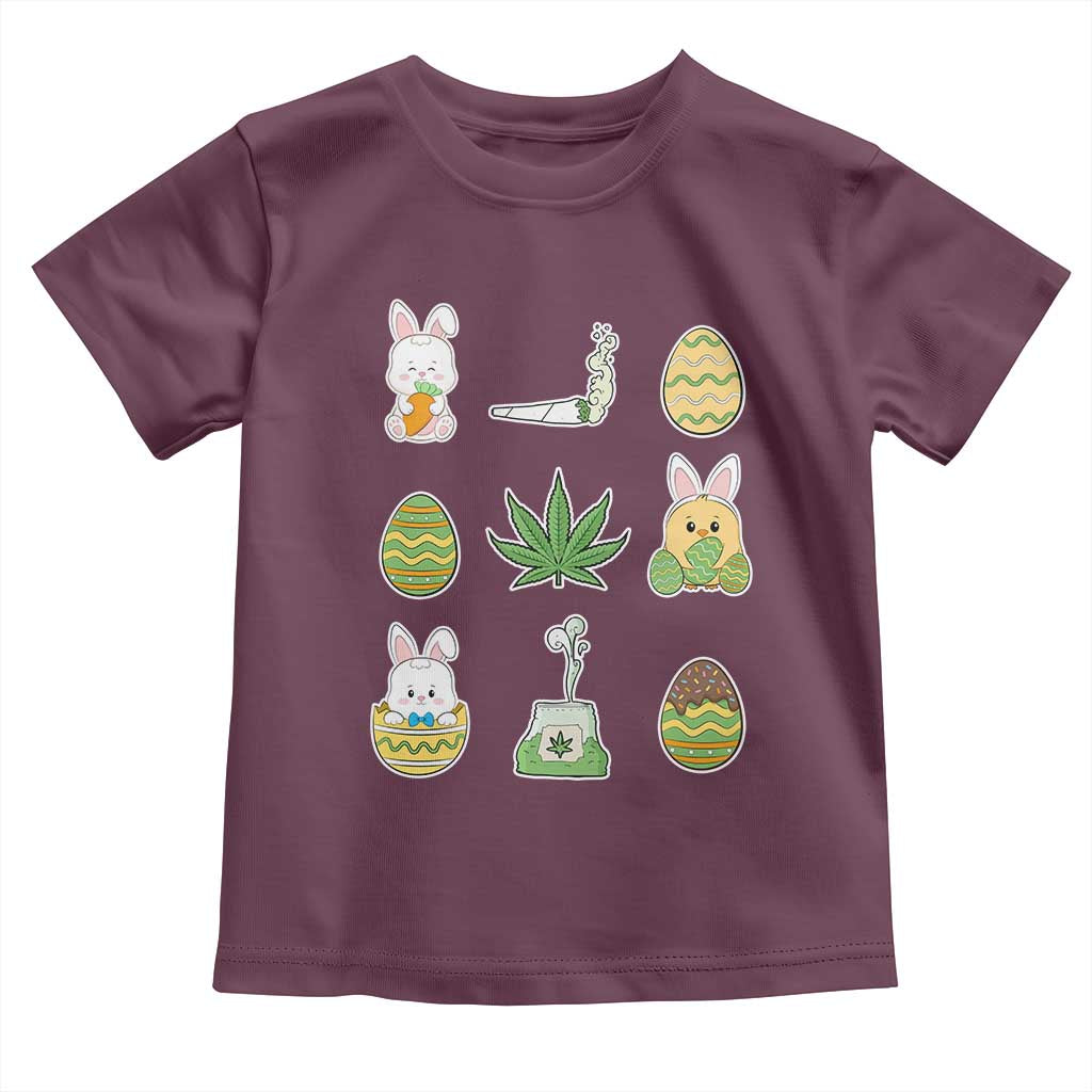 Happy 420 Easter Toddler T Shirt TS02 Maroon Print Your Wear