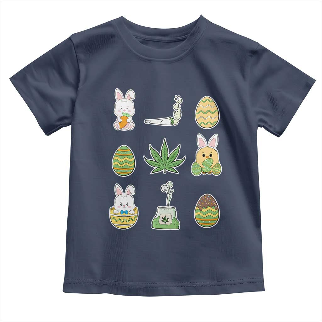 Happy 420 Easter Toddler T Shirt TS02 Navy Print Your Wear