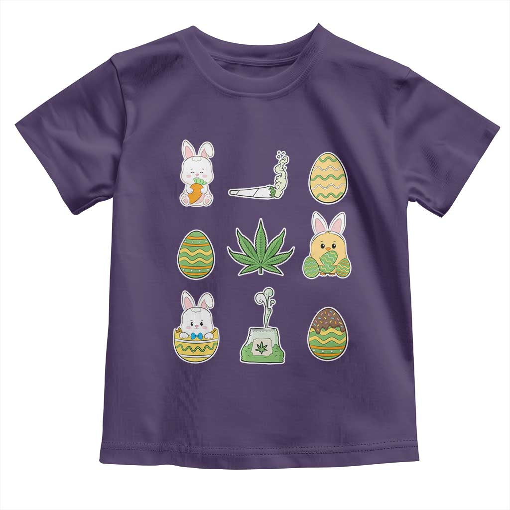 Happy 420 Easter Toddler T Shirt TS02 Purple Print Your Wear