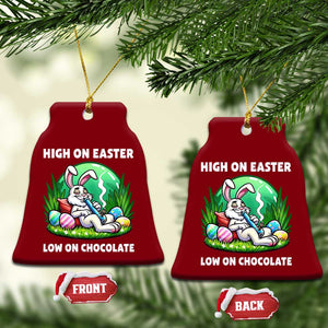 Happy 420 Easter Ceramic Ornament Funny Bunny Marijuana Cannabis Weed TS02 Print Your Wear