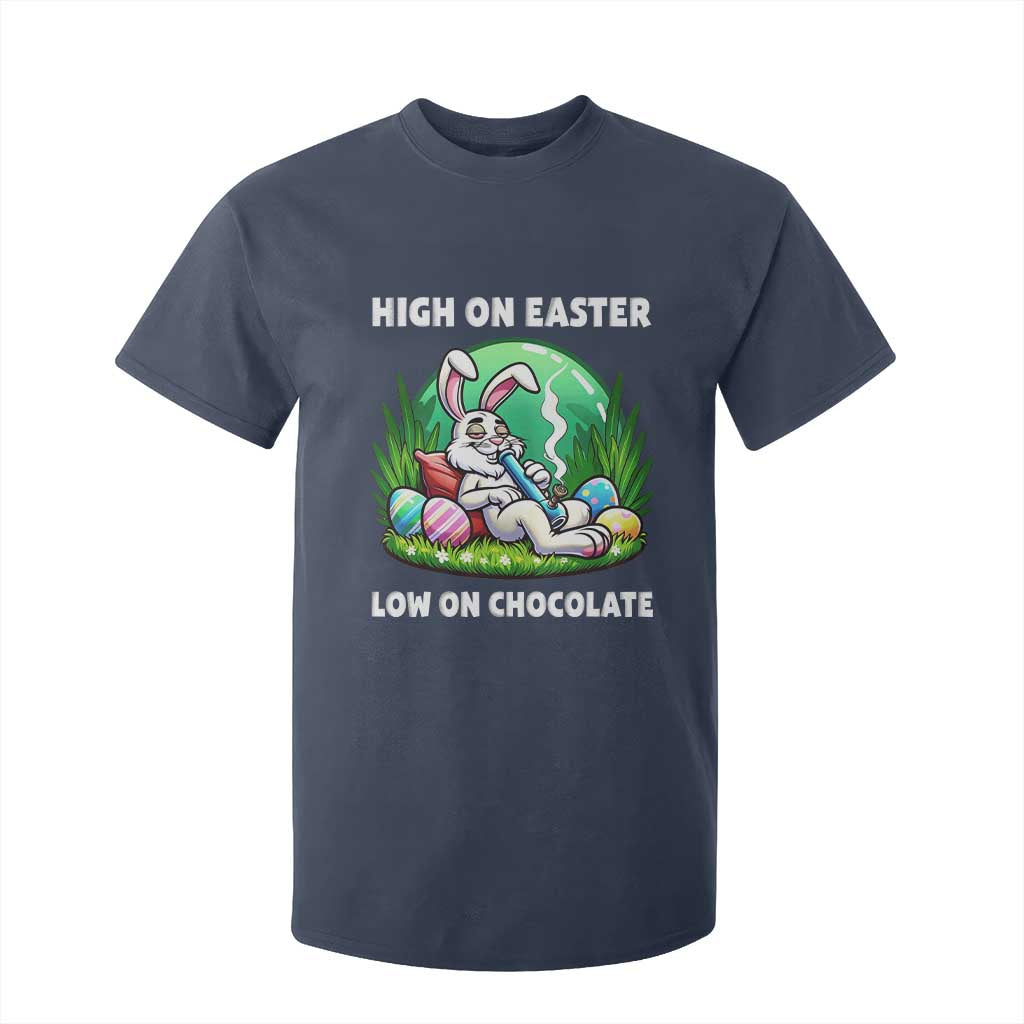 Happy 420 Easter T Shirt For Kid Funny Bunny Marijuana Cannabis Weed TS02 Navy Print Your Wear