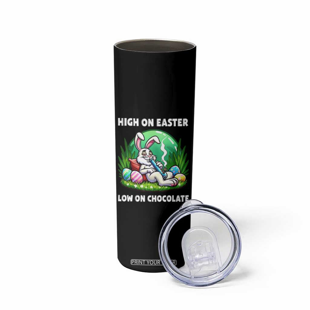 Happy 420 Easter Skinny Tumbler Funny Bunny Marijuana Cannabis Weed TS02 Print Your Wear