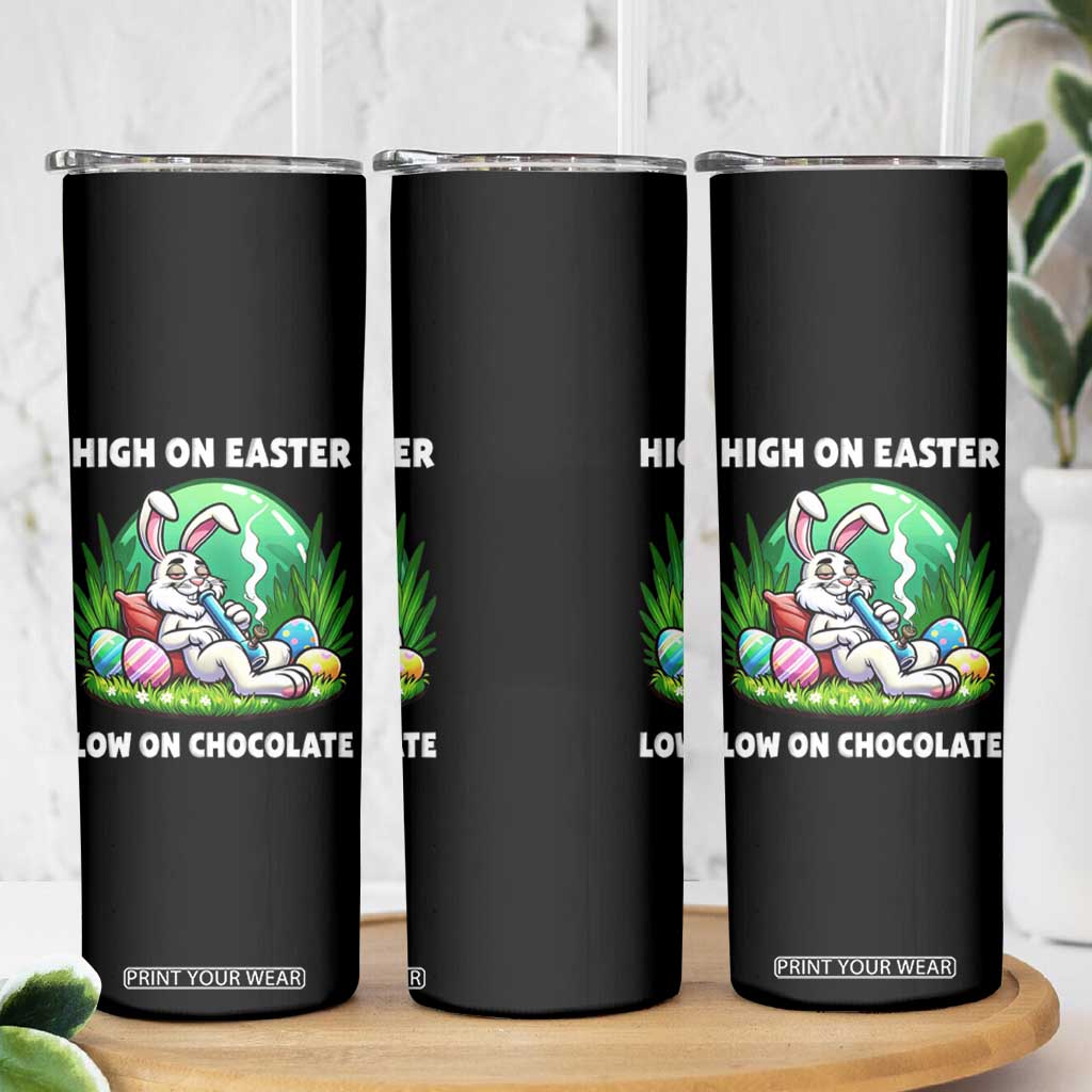 Happy 420 Easter Skinny Tumbler Funny Bunny Marijuana Cannabis Weed TS02 Print Your Wear