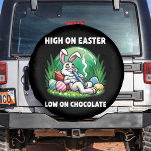 Happy 420 Easter Spare Tire Cover Funny Bunny Marijuana Cannabis Weed TS02 No hole Black Print Your Wear