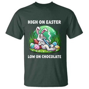 Happy 420 Easter T Shirt Funny Bunny Marijuana Cannabis Weed TS02 Dark Forest Green Print Your Wear