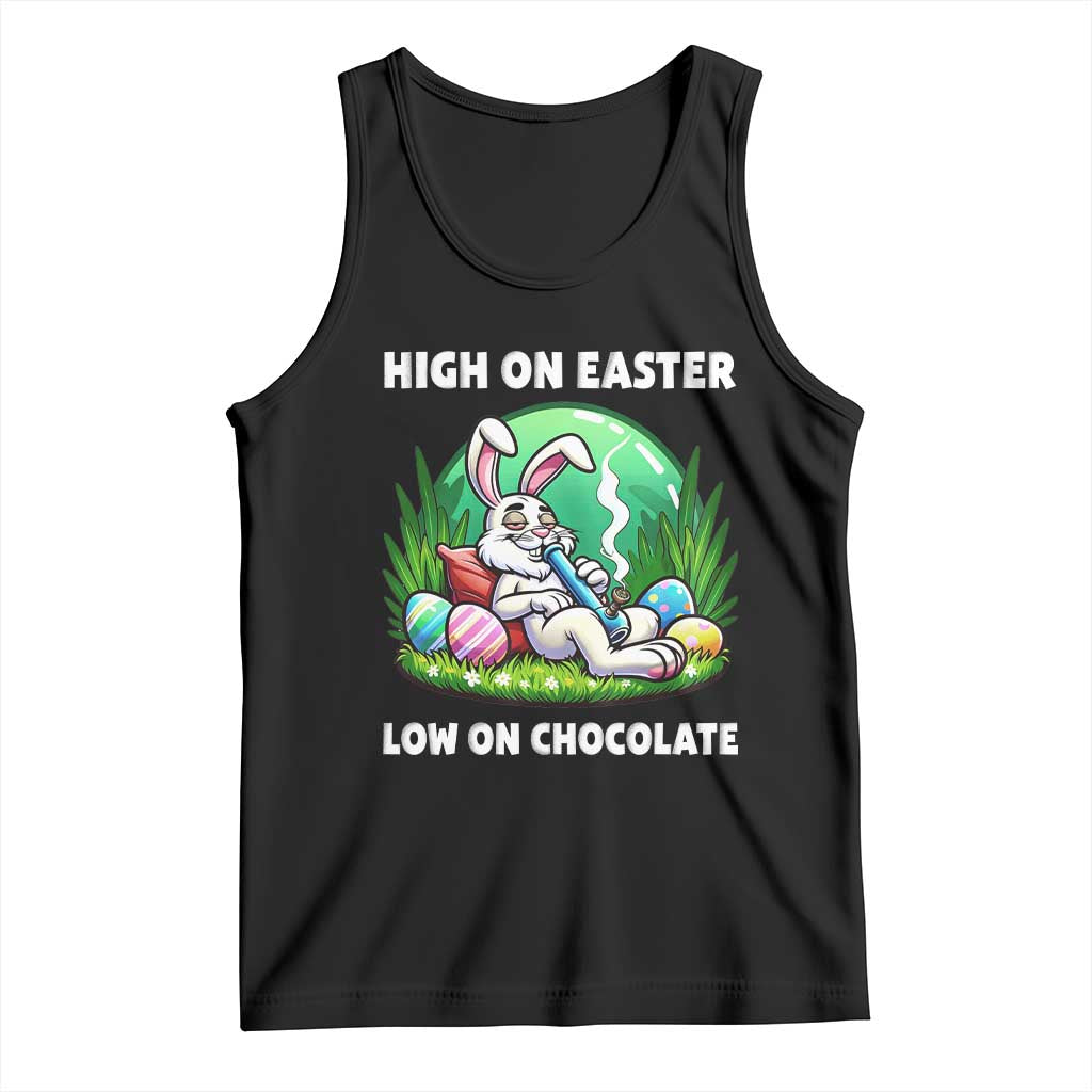 Happy 420 Easter Tank Top Funny Bunny Marijuana Cannabis Weed TS02 Black Print Your Wear