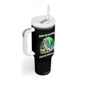 Happy 420 Easter Tumbler With Handle Funny Bunny Marijuana Cannabis Weed TS02 Print Your Wear