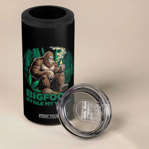 Funny Sasquatch Marijuana 4 in 1 Can Cooler Tumbler Bigfoot Stole My Weed Vintage 420 TS02 Print Your Wear