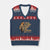 Christian Faith V-Neck Knit Sweater Vest Philippians 4:13 Religious Lion Strengthens TS02 Navy Red Print Your Wear