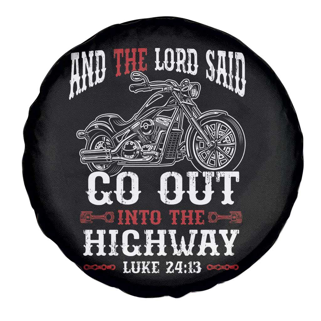 Christian Biker Spare Tire Cover Lord Said Go Out Into Highways Faith Motorcycle TS02 Print Your Wear